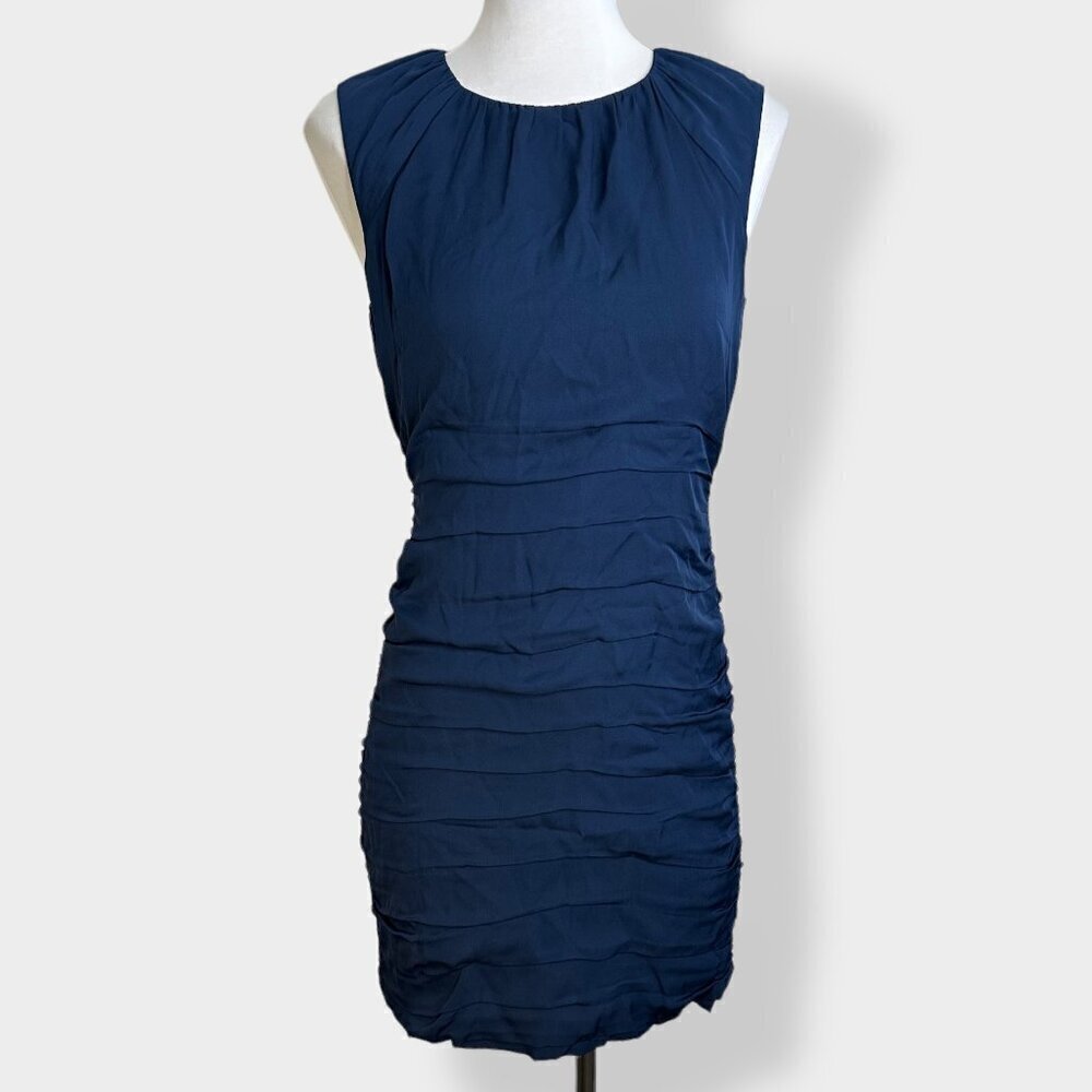 Diane vonā Furstenberg Blue Pleated Silk Dress 6